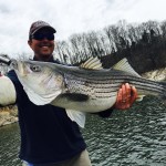 Big Boone lake striper with Charlie Parker