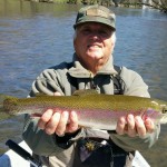 Tony with a nice Watauga river rainbow trout