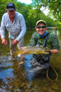 A big South Holston Brown Trout while fishing with Mike King