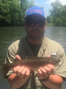 Christian with a nice Watauga river rainbow