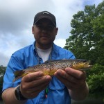 Dave with a Watauga river brown trout