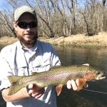 Clint with a nice Watauga river rainbow trout