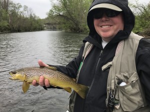 Jay with a Watauga river brown trout