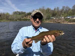 Pete with another Watauga river rainbow trout (2)
