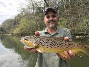 Peter with a South Holston river brown trout