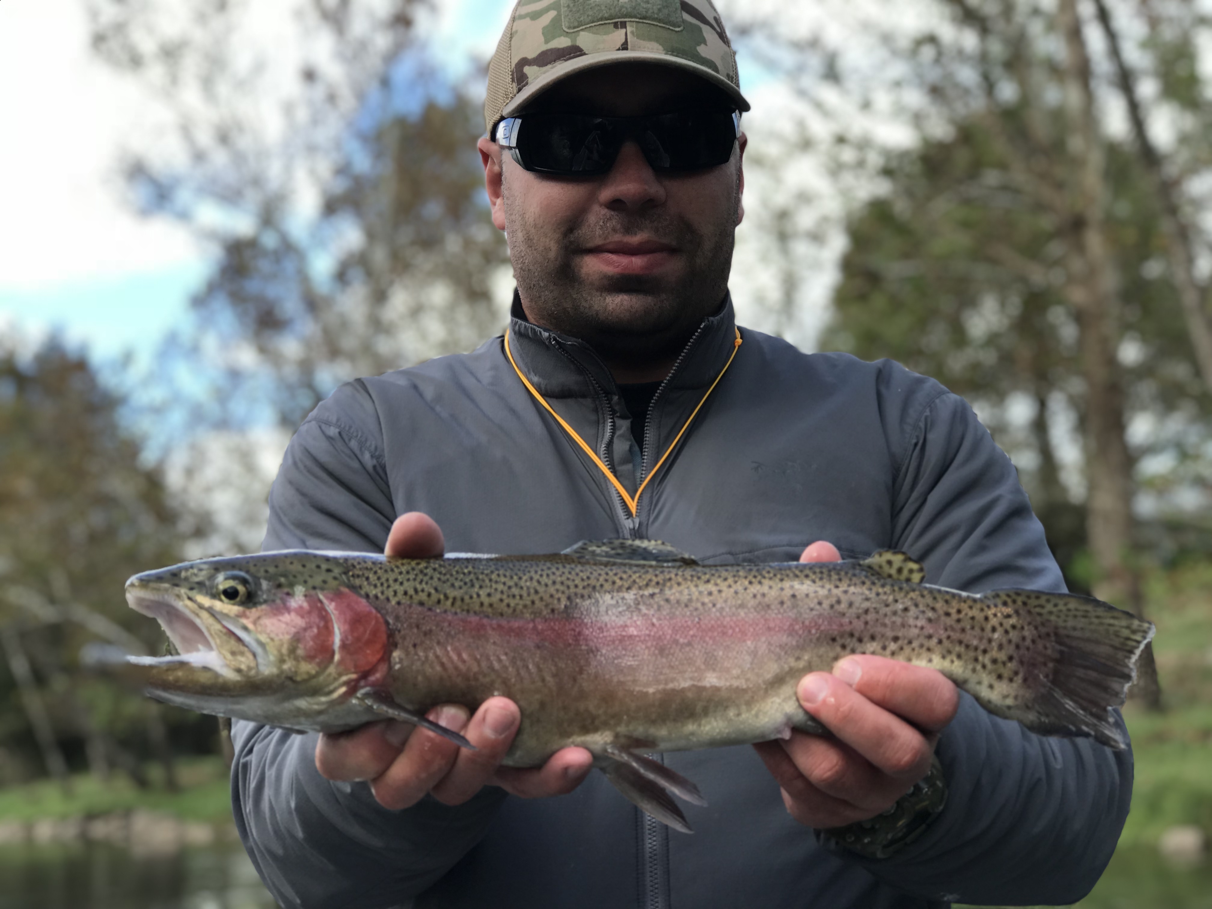 Christain caught a personal best, 19 inch Watauga river rainbow