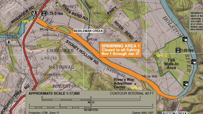 South Holston River Fishing Map Closed_Section1 - Easternflyoutfitters